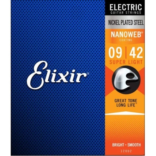 Elixir 12002 Nanoweb Super Light Elektro Gitar Teli (9-42)